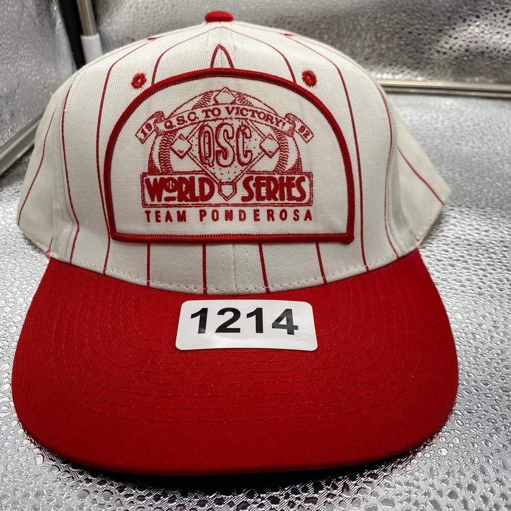 VTG Kings Cap OSC World Series Team Ponderosa Mens OS White Red Pinstripe Snap - Picture 9 of 9